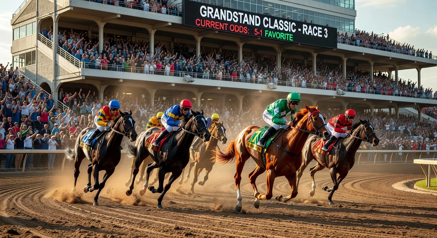 Horse racing at summer festival